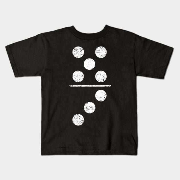 Domino Game Tile Pieces Group Family Matching Kids T-Shirt by TeeSky